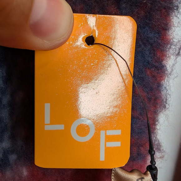 NWT LOF Soft Burgundy  Red, Blue, White, Burnt Orange Plaid Fall Thick Scarf - Picture 4 of 4